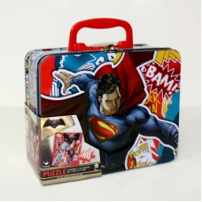 פאזל 100 חלקים בקופסת פח - באטמן נגד סופרמן